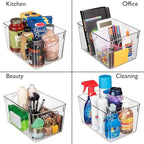ClearSpace Plastic Storage Bins With lids, 4 Pack – Perfect Pantry Organization and Storage – Fridge Organizer, Pantry Storage Containers and Storage Bins, Cabinet Organizers