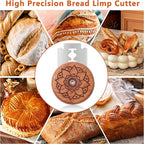 UFO Bread Lame Cutter for Homemade Sourdough,Bread Scorer Tool for Sourdough with 5 Blades and Storage Cover,Slashing Tool Bread Cutting Knife for Artisan Bread and Makers (Lotus-brown)