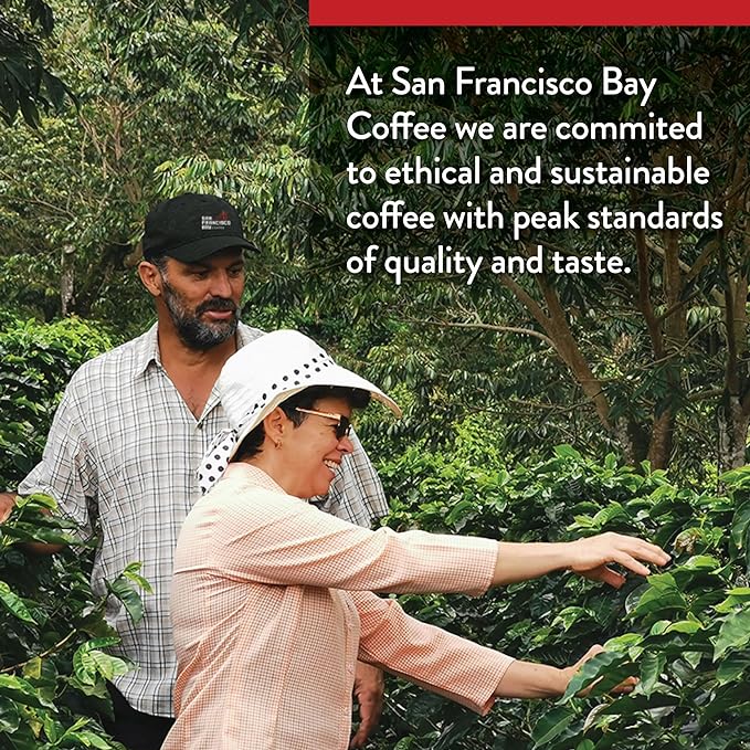 San Francisco Bay Ground Coffee - DECAF Bay Bridge Blend (28oz Bag), Medium Roast, Swiss Water Processed