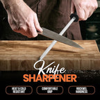 Utopia Kitchen 08 Inch Honing Steel Knife Sharpening Steel Sharpening Rod Black