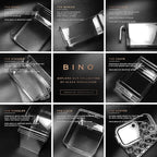 BINO | Clear Storage Organizer, Medium | THE HOLDER COLLECTION | Clear Containers for Organizing with Built-in Handles | Pantry Organization and Storage | Fridge Organizer | Smart Bin Cabinet