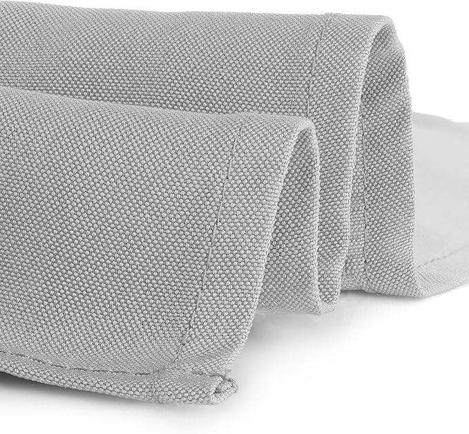 Gee Di Moda Rectangle Tablecloth - 60 x 102 Inch Silver Table Cloth for 6 Foot Rectangle Table - Heavy Duty Washable Fabric - for 6 Ft Buffet Table, Holiday Party, Dinner, Wedding & Baby Shower