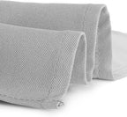 Gee Di Moda Rectangle Tablecloth - 60 x 102 Inch Silver Table Cloth for 6 Foot Rectangle Table - Heavy Duty Washable Fabric - for 6 Ft Buffet Table, Holiday Party, Dinner, Wedding & Baby Shower