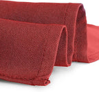 Gee Di Moda Rectangle Tablecloth - 90 x 132 Inch Red Table Cloth for 6 Foot Table with Floor-Length Drop - Heavy Duty Washable Fabric - 6 Ft Buffet Table, Holiday Party, Wedding & Baby Shower