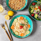 LEHAHA Melamine Pasta Bowl, 9.25 inch Large Wide and Shallow Bowls Set of 6, 42 OZ Unbreakable 100% Melamine Serving Bowls Set for Dinner, Noodle,Ramen,Salad, Fruit Bowl. Dishwasher Safe, Teal…