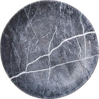 Carlisle FoodService Products Ridge Reusable Plastic Plate Dinner Plate for Home and Restaurant, Melamine, 10.5 Inches, Soapstone