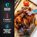 KIZEN Instant Read Meat Thermometer Digital - Food Thermometer for Cooking, Grill, Oven, BBQ - Probe Thermometer for Kitchen