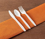 Party Bargains White Plastic Cutlery 720 pcs: 360 Forks, 240 Spoons, 120 Knives. Argyle Design, Heavy Duty & Solid Disposable Silverware Utensils Combo Pack Set for Weddings, Buffets, Luncheons