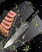 Regalia Chef Knife: Best Professional Quality Japanese Damascus Gyuto 8 Inch AUS10 Super Steel 67 Layer, Razor Sharp, Superb Edge Retention, Stain & Corrosion Resistant Chefs Knives