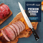 Cutluxe Turkey Carving Knife Set – Carving Fork & Knife for Meat, BBQ, Brisket – Razor Sharp Premium German Steel Full Tang, Ergonomic Handle Artisan Series